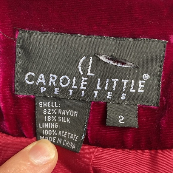 Carole Little Petites velvet jacket with beaded detailing. - Picture 9 of 14